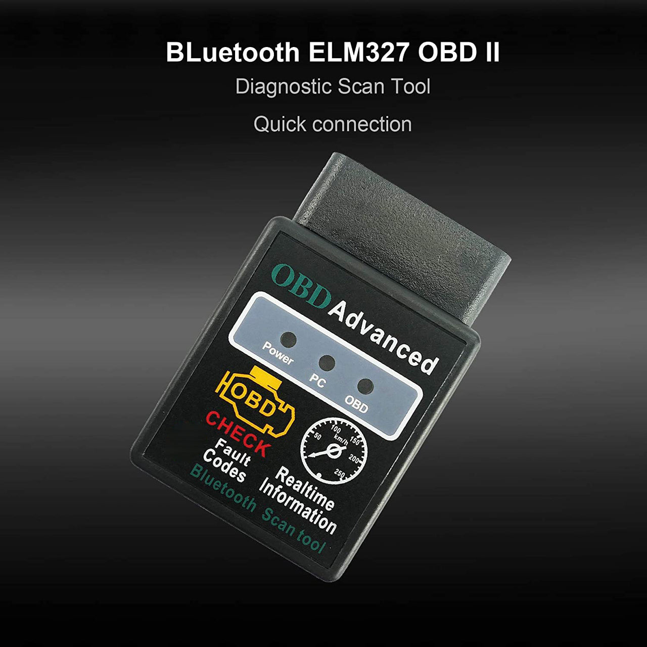 OBD2 Scanner Adapter, Bluetooth ELM327 OBD2 OBDII Diagnostic Scanner Tool Adapter, Compatible with All OBD-II Vehicles Radios, for Android 4.4 to 10 System for GA9451,GA9449,GA9480A